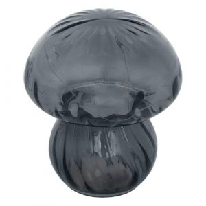 Atmosphera - Lampe LED Sans Fil &agrave; Piles Malu Bleu &ndash; Design Champignon en Verre Textur&eacute; - Lumi&egrave;re Douce 6 Lumens - Autonomie 100h - H.15,5cm (DECORATION BRANDS, neuf)