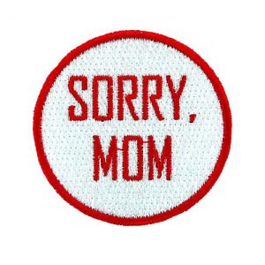 Patch ecusson brode backpack sorry mom biker moto thermocollant motard vintage (Akachafactory, neuf)