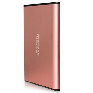 Disque Dur Externe Portable 320Go - 2.5'' USB 3.0 Ultra Fin Tout-Aluminium Stockage HDD pour Xbox One, PS4, PC, Mac, Laptop, Ordinateur de Bureau, Ordinateur Portable, Wii U, TV, Windows (Rose Pink) (Maxone FR Store, neuf)