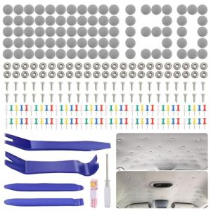 kit reparation ciel de toit voiture,punaise ciel de toit voiture gris,kit ciel de toit,attache capitonnage voiture,kit rivet reparation voiture ciel de toit (RIXING, neuf)