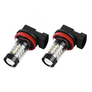 EBTOOLS pour ampoule antibrouillard peugeot 307 sw Ampoules Antibrouillard de Voiture en Aluminium ABS 2 Pcs H11 H8 12V-24V 80W Voiture Haute Puissance LED Lumineuse Antibrouillard Ampoules Diurnes (yafaa, neuf)
