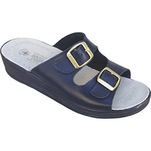 Sanital Light - Mule Cuir Femme | Chausson Confortable | Semelle Anatomique | Fait en Italie | Anti-Shok | Légèreté Maximale | Mules Femme Confort, Bleu, 41 EU, Cuir (Popshoe, neuf)