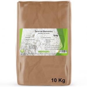 TERRE DE DIATOMEES DIATEOR - Sac de 10Kg de Terre de Diatomée Grade Alimentaire - 100% Naturelle, Non Calcinée - Poudre Blanche Extra Fine - Fabriquée en France (Diateor, neuf)