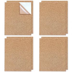Lot de 8 Feuilles de Liège Autocollantes, A4 Panneau de Liège, Panneau Isolant Autocollant, Tableau d'affichage en Liège pour Décoration Murale, DIY (2 mm) (DaBinZhiJia, neuf)