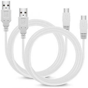 Link-e : 2 X Cable Chargeur USB 3 Mètres Compatible avec Manette Gamepad sur Console Nintendo Wii-U (em-store, neuf)