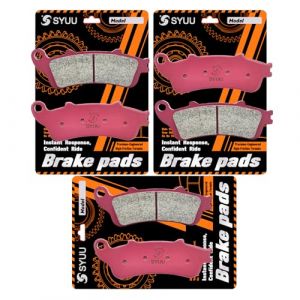 S SYUU Plaquettes de frein en c&eacute;ramique avant arri&egrave;re de moto Compatible avec HONDA 1800 GL1800 GL1800A GL1800B ABS GOLDWING 2001-2015 VFR 800 A Fi ST 1300 CBR 1100 VTX 1800 FA261FR (KAI YU, neuf)