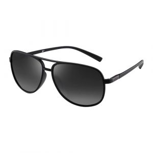 JM Lunettes de Soleil R&eacute;tro Polaris&eacute; Aviateur Lunette Solaire Miroir L&eacute;ger pour Homme Femme (Noir mat/Gris polaris&eacute;) (Jim Optical E-Commerce, neuf)