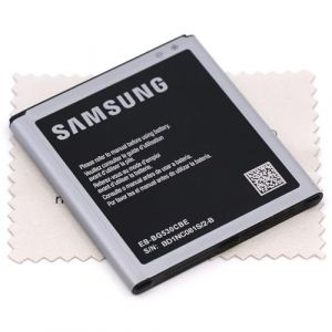 Batterie pour d'origine Samsung EB-BG530 LiIon pour Samsung J3 2016 (J320F), Galaxy Grand Prime (G530F) avec Chiffon de Nettoyage mungoo (NEC PLUS ULTRA, neuf)