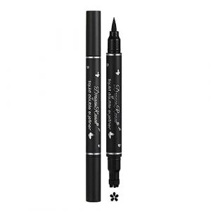 Stylo tampon noir étanche résistant à la transpiration longue durée liquide yeux stylo double outil stylo étoile maquillage joint (Zheng Ke, neuf)
