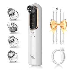 Yccu Aspirateur Point Noir Extracteur Points Noirs Visage Tire Comedon Points Noirs Anti Point Noir Nez Nettoyage des Pore Peau Soin Visage Blackhead Removal 4 Sondes et 4 Modes Rechargeable (JACQUELYNANN CREATIVE LIMITED, neuf)