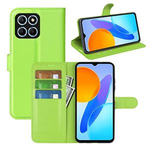 BOCTECH Coque pour Honor X6 / Honor 70 Lite/Honor X8 5G, Magn&eacute;tique Housse &Eacute;tui &agrave; Rabat en Cuir PU et Silicone avec Porte Carte Support Portefeuille Mince Flip Cover Case Antichoc, Vert (BOCTECH EU Store, neuf)