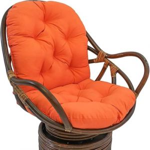 Fauteuil en Rotin Pivotant Coussin pour Fauteuil a Bascule Intérieur Rocker Coussin Pivotant Pad de Remplacement, pour Fauteuil Inclinable en Rotin(#G) (LUQUANKE, neuf)