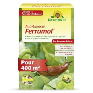 Neudorff Anti-Limaces Ferramol, Produit Anti-limaces et anti-escargot, Boîte de 2 kg – Appât Anti-limaces granule, Pellets anti-limaces, Élimination les limaces sur les légumes, fraises et autres (Zoo & Gartenbedarf München, neuf)