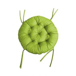 chilly pilley Coussin Rond Impermeable pour Papasan Fauteuil en Rougein Coussin De Fauteuil Jardin Coussin De Siège Matelassé avec Boucles (90cm, Vert) (chillypilley, neuf)