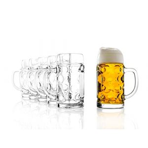 Stölzle Lausitz ISAR Lot de 6 Chopes à Bière 0,3 L - Verre à Bière Solide en Verre Soda Citron - Passe au Lave-Vaisselle (Der-Porzellan-Laden, neuf)