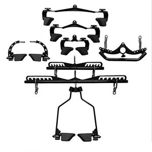 LHXFAN Accessoires de Gym Multifonctionnels,yst&egrave;me de Traction LAT, Accessoire de Tirage,Barre de Tirage LAT,Barre de Triceps Pull-Down en Forme de V,Barre pour Fitness Professionnelle &agrave; Maison (Syfhjy, neuf)