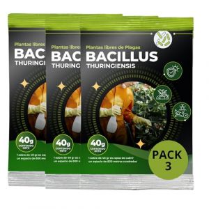 Trabe Bacillus Thuringiensis Lot de 3 paquets de 40 g &ndash; Sans chenilles &ndash; Buis et chenilles Plantura &ndash; Presse du buis sur buis &ndash; Respecte les animaux, l'environnement et les humains (TOP SALES EU, neuf)