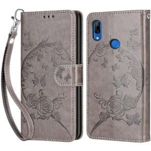 Coque pour Huawei P Smart Z / Y9 Prime 2019 / Honor 9X, Housse Etui Portefeuille Cuir Multifonction, Fermeture Magn&eacute;tique &agrave; Clapet Anti-Choc Compatible avec Coque Honor 9X Pro Book - Gris (KENHONER, neuf)