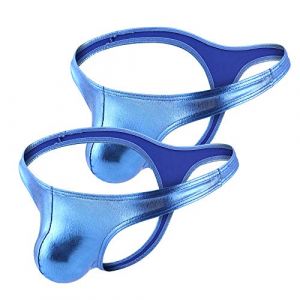 Billtop Sexy String Homme Cuir Taille Basse Confortable T-Back Thong Briefs (Billtop Store, neuf)