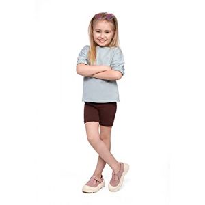 SOFTSAIL Leggings Filles Collants De Cyclisme Courte Danse Sportive en Coton Respirant Confortable Extensible Marron 8-9 Ans (leggingsshop, neuf)