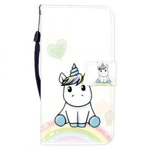 Sunrive Coque Compatible avec Xiaomi Poco M8 Pro, Housse Mignon &Eacute;tui avec Fonction de Support Etui Protecteur Protection Portefeuille Cas Magn&eacute;tique PU Cuir(W8 Licorne 1) (sunrive, neuf)