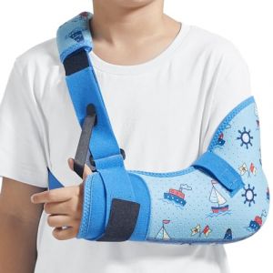 Willcom Écharpe de Bras pour Enfants, Médicale Attelle Bras Enfant, écharpe Respirante pour Bras Cassé, Clavicule, Blessure au Coude, épaule, Poignet (Bras Gauche,XXS) (Willcom, neuf)