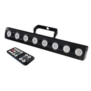 Paociuro 8 LED RGBW 4IN1 DMX Lampe de Lavage Murale DJ Disco Party par Effet de Lumière de Scène pour la Décoration de Vacances de Barre de Danse (Prise Ue) (dasimudianzi, neuf)