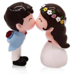 1 Paires Figurines de Gâteau de Mariage,Décorations de Gâteau de Mariage en Résine,Mariage Mariée Marié Décoration Gâteau,Figurine Cake Topper pour Gâteau de Mariage (shenzhenshihuantengdianzishangwuyouxiangongsi, neuf)