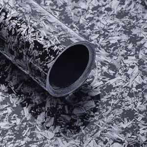 Film de Carbone Autocollant en Foneso en Vinyle, Protection de Voiture, Protection de qualit&eacute; sup&eacute;rieure pour Voiture, Motos, Souris, Casques de Moto (Film Carbone forg&eacute; argent&eacute;, 150X30CM) (AOCHU EU Store, neuf)