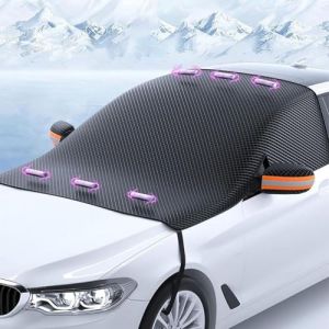 Couverture Pare Brise Voiture pour Renault Twingo II (Facelift 2011) 2011 2012 2013 2014, B&acirc;che Pare Brise, Protege Pare Brise Magn&eacute;tique Hiver, Protection Pare Brise Givre, Soleil, Antineige (DAMAITEMAI, neuf)