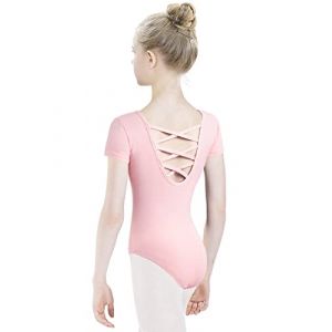 tanzdunsje Fille Justaucorps de Gymnastique Justaucorps de Ballet Justaucorps de Danse pour Filles Femmes Taille 100-170 (110, Rose) (eledance, neuf)