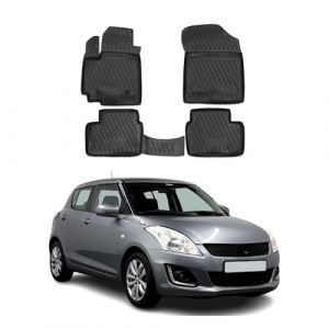Tapis de Sol Compatible avec Suzuki Swift 2010-2016 en Caoutchouc TPE 3D Noir 4Pcs (omacfrance, neuf)