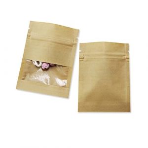100 Pcs Petits Réutilisable de Graines en Papier Kraft Refermables avec Fenêtre Transparente Sacs Pour le Stockage des Graines Graines,Pièces de Monnaie,Perles,Timbres (2.7x3.7inch) (vpb, neuf)