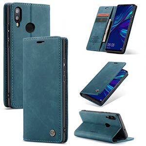 Cracedily Coque pour Huawei P Smart 2019 / Honor 10 Lite Pochette, Etui Protection Housse Premium en Cuir PU, Etui à Rabat Pochette de Portefeuille Étui Huawei P Smart 2019 Case, Bleu Vert (Cracedily, neuf)