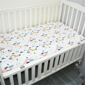 Odot Drap Housse pour Lit de Bébé, Coton Draps Housses Enfants Respirant Douce Extensible Protège Matelas pour Fille et Garçon, Lit Bébé, Berceau, Lit Parapluie (105x60cm,A) (Odot, neuf)