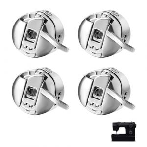 4 Pi&egrave;ces Bo&icirc;tier de Canette Machine &agrave; Coudre en Acier Inoxydable, Bo&icirc;tier de Canette Universel M&eacute;tallique &agrave; Chargement Frontal Classe 15, Accessoires Remplacement pour Brother Singer Janome Elna (lushanxianyafengshangmaoyouxiangongsi, neuf)