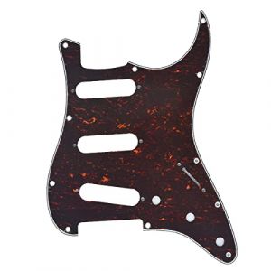 Dopro Pickguard 11 trous vintage 62 Strat ST SSS Plaque de protection pour guitare avec vis pour American Fender 62 Stratocaster Red Tortue (Dopro E-commerce, neuf)