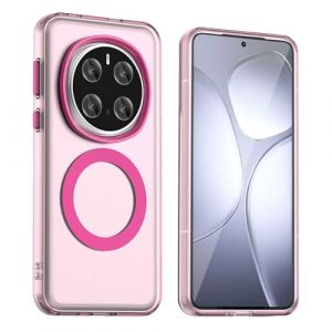 GOGME Coque pour Huawei Honor Magic 7 Pro / Magic7 Pro, Compatible avec MagSafe, Etui Silicone TPU + R&eacute;sistante aux Chocs PC, &Eacute;tui Housse Antichoc &agrave; Dos Translucide Mat - Rouge (KERUN EU, neuf)