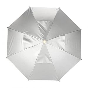Fybida Chapeau de Parapluie de P&ecirc;che Pliant, Chapeau de Parapluie Mains Libres Ext&eacute;rieur Chapeau de P&ecirc;che Chapeau de Pluie R&eacute;glable Imperm&eacute;able Protection UV L&eacute;ger (Foiaog-EU, neuf)