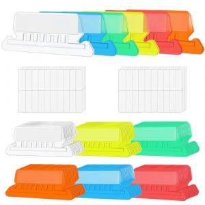 Moguri Lot de 60 intercalaires en plastique enfichables pour dossiers suspendus, onglets en plastique, identification rapide (Froahix, neuf)