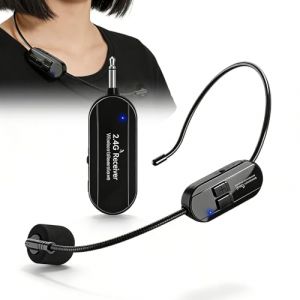 Micro Serre Tete Sans Fil,Wireless Microphone Serre T&ecirc;te,Microphone Sans Fil,UHF Micro Casque Sans Fil Pour R&eacute;unions Et Ev&eacute;nements,Atonomie De 6 A 8 Heures,Port&eacute;e De 50M (SwiftCart Azalaya, neuf)