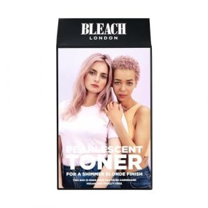 Bleach London Kit de toner nacré : neutralise les jaunes et obtient la couleur blond nacré, toner semi-permanent sans ammoniaque pour cheveux blonds décolorés, comprend colorant, lotion développante (Mr Cosmetics, neuf)