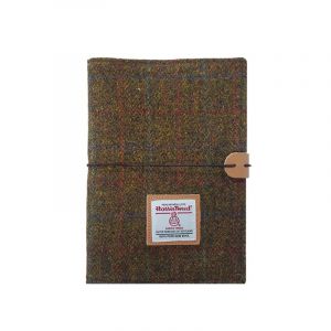 Harris Tweed Classeur A5 à 6 anneaux, couverture souple en laine rechargeable, 80 pages pour feuilles de recharge A5 et inserts de planificateur A5, journal pour écrire, format A5, 80 pages (marron) (TAILORMAP, neuf)