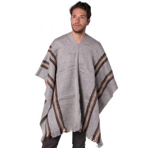 Gamboa Alpaca Poncho Homme Mexicain Polaire Manteux Automne Hiver R&eacute;gulation Temp&eacute;rature (Gamboa Worldwide, neuf)