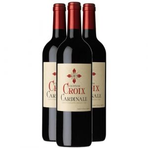 Ch&acirc;teau Croix Cardinale Saint-Emilion Grand Cru - Rouge 2018 - Vin Rouge de Bordeaux (3x75cl) (e-boissons, neuf)