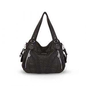 NICOLE & DORIS Grand Sac a Main Epaule Sac Femme Sac Cabas Cuir Souple Sac Bandouillere Femme Vintage Noir (LOTSLOT OÜ, neuf)
