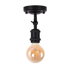 Plafonnier industriel rétro, appliques murales vintage, spots antique, plafonniers et éclairages muraux dans le salon et la chambre, douilles E27, pour ampoules LED jusqu'à 60W (TWSXTE, neuf)