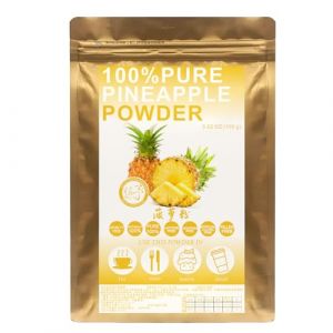 Plant Gift 100% Pure Pineapple powder 菠萝粉 Poudre naturelle, jus d'ananas lyophilisé, sans gluten, ananas lyophilisés | non transgénique et végétarien 100g (PlantGift, neuf)