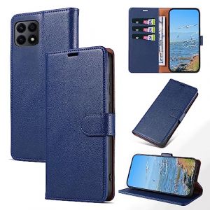 KKEIKO Coque pour Honor X8A, Antichoc Magnetique &Eacute;tui &agrave; Rabat avec Porte Cartes, Portefeuille Housse en Cuir PU pour Honor X8A, Bleu (KKEIKO, neuf)