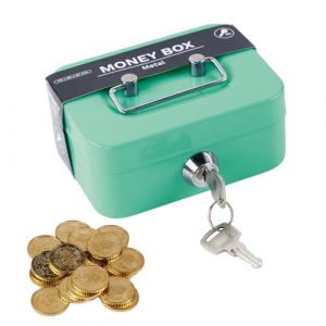 Petite caisse à monnaie verrouillable avec fente pour reçus avec 2 clés pour ranger de la monnaie, des pièces de monnaie (lianghengdianzi, neuf)
